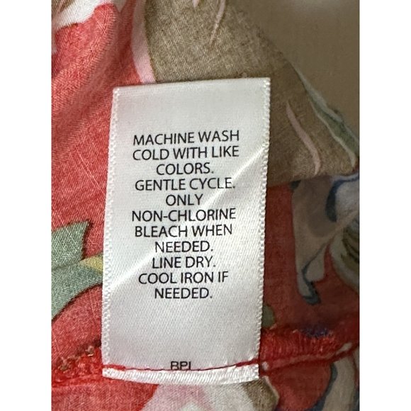 Candies Y2K Red Floral Cold Shoulder Sun Dress w/ Sash Belt Pockets Sz L - Picture 7 of 7